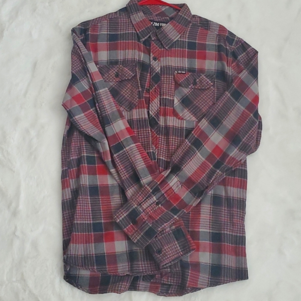 Zoo York long sleeve plaid button down